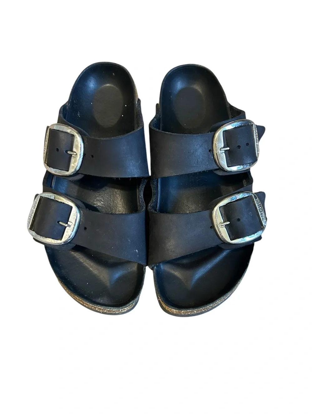 Birkenstock Arizona Big Buckle Black Oiled Leather Sandals EU 37